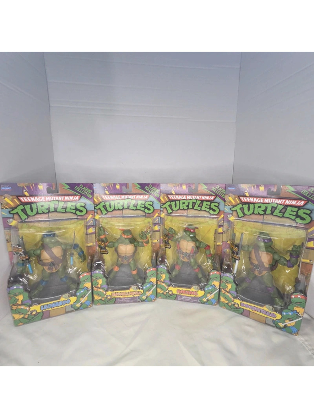 TMNT Classic Collection 4 Figure Set Sealed Leonardo Raph Donatello Michelangelo
